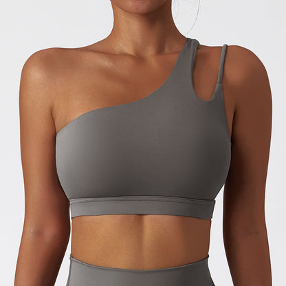 Stepo - Women's Asymmetrical One-Shoulder Yoga Sports Bra