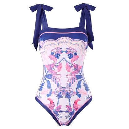 New Women’S One-Piece Swimsuit With Mesh Skirt Set