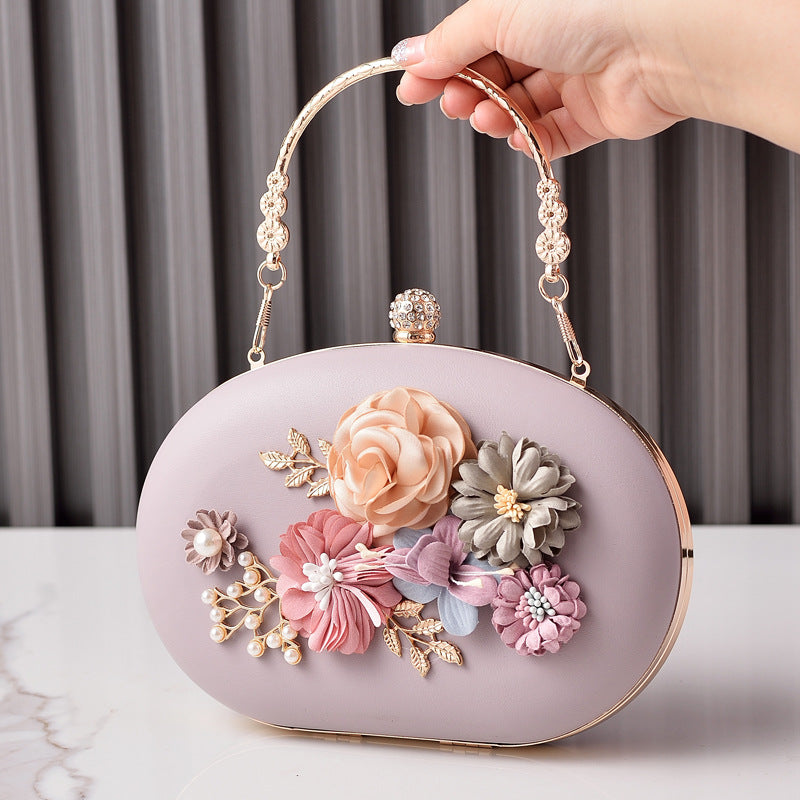 Vintage Floral Evening Bag Trendy Pastel Wedding Tote