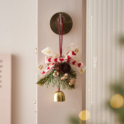 Christmas Wreath Bow Jingle Bell Hanging Orenament