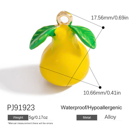 Alloy Pendant Necklace Trendy Fruit Design Handmade DIY Jewelry