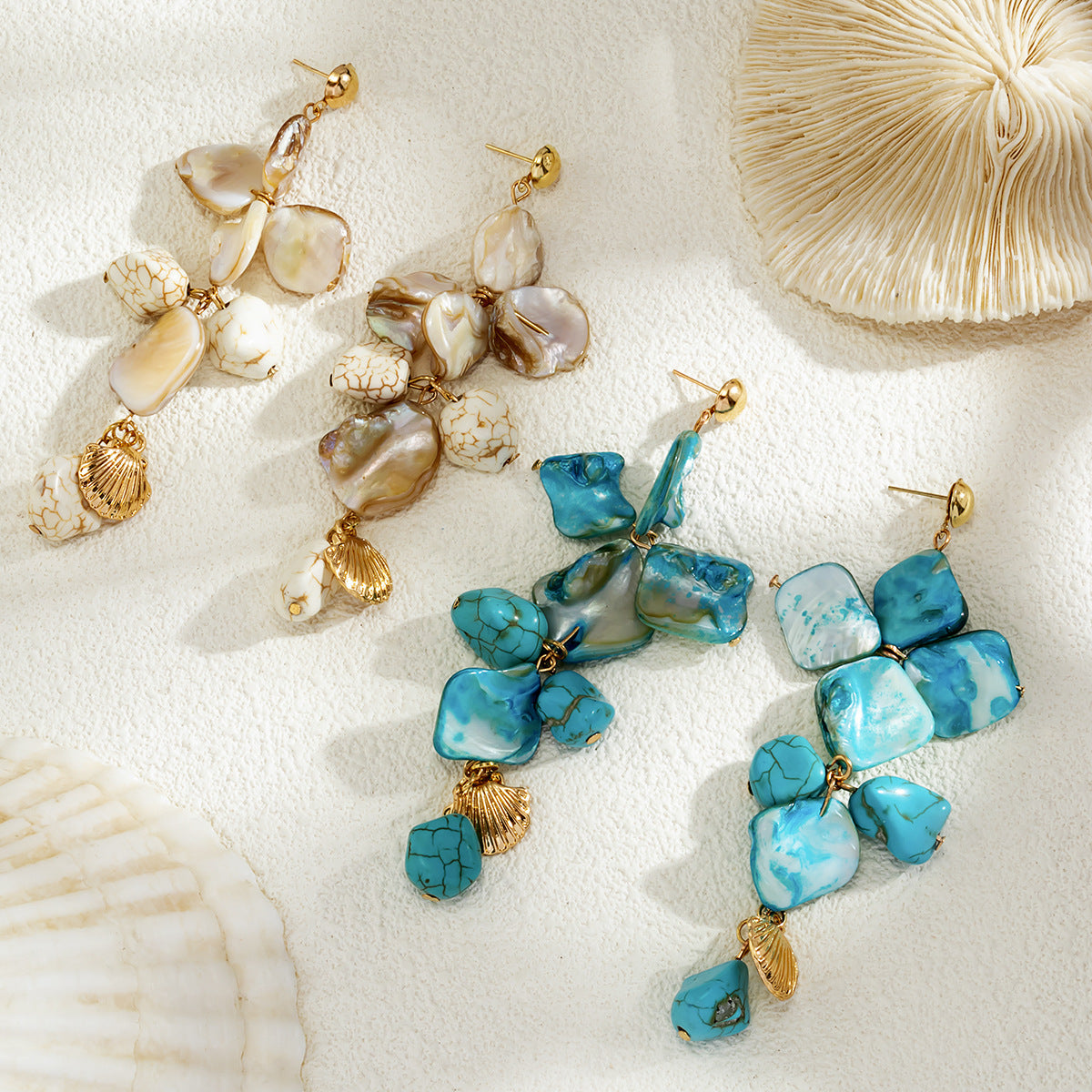 Starfish Shell Pendant Necklace For Women