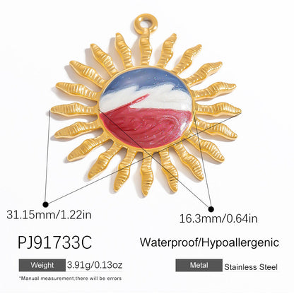 DIY Jewelry Accessories Stainless Steel Sun Shell Necklace