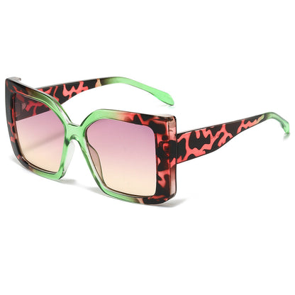 Trendy Oversized Rectangle Sunglasses Fashionable Unisex UV400 Protection