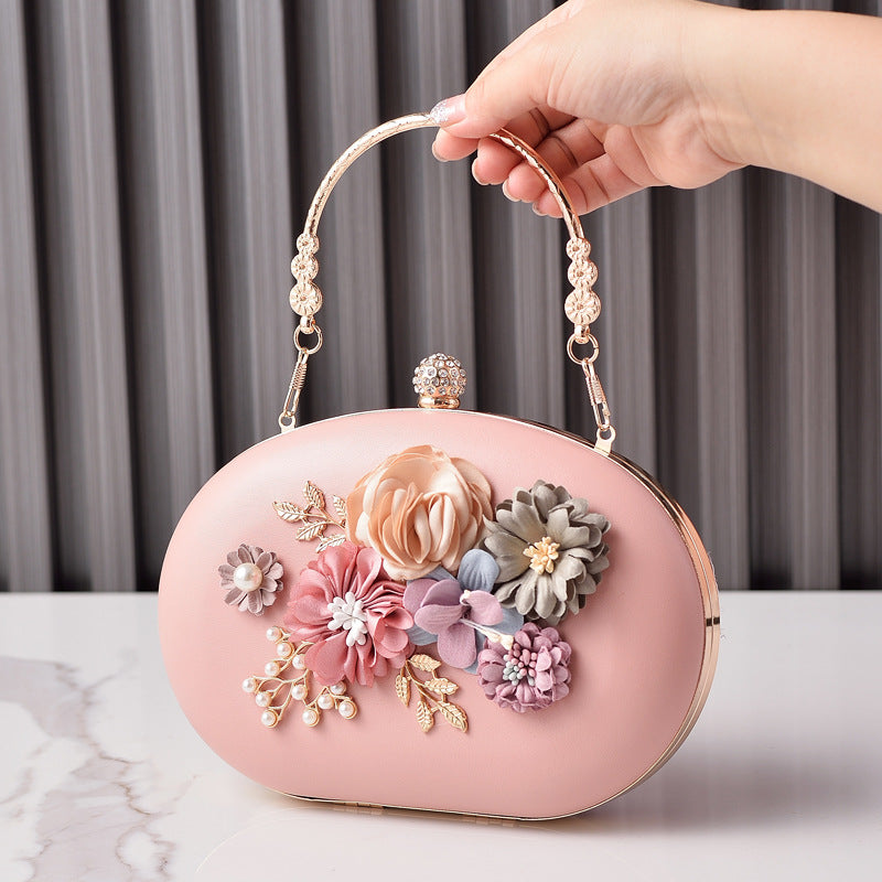 Vintage Floral Evening Bag Trendy Pastel Wedding Tote