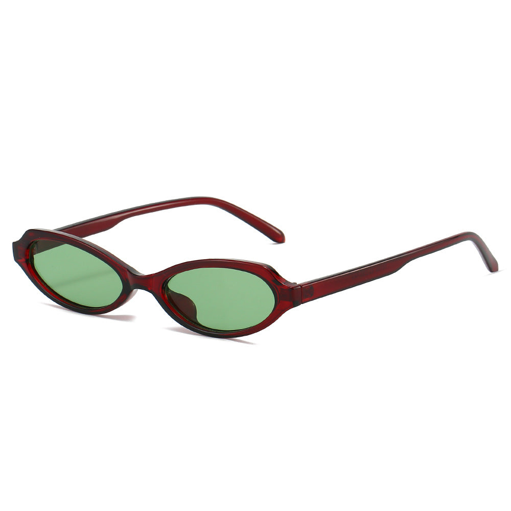 Trendy Oval Sunglasses Non-Polarized UV400 Protection for Fashion and Outdoor Activities