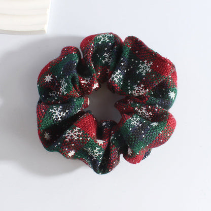Christmas Snowflake Elastic Knit Hair Tie
