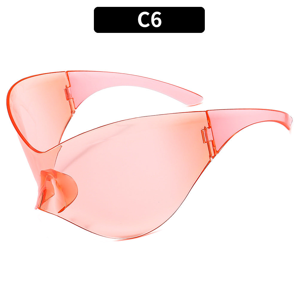 Futuristic Y2K Cat Eye Sunglasses Unframed UV400 Protection