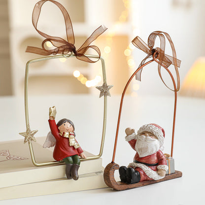 Colorful Resin Christmas Cartoon Hanging Ornament