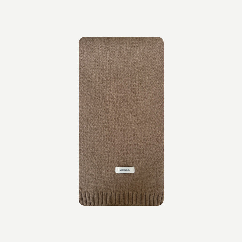 Solid Color 100% Australian Merino Wool Scarf for Women