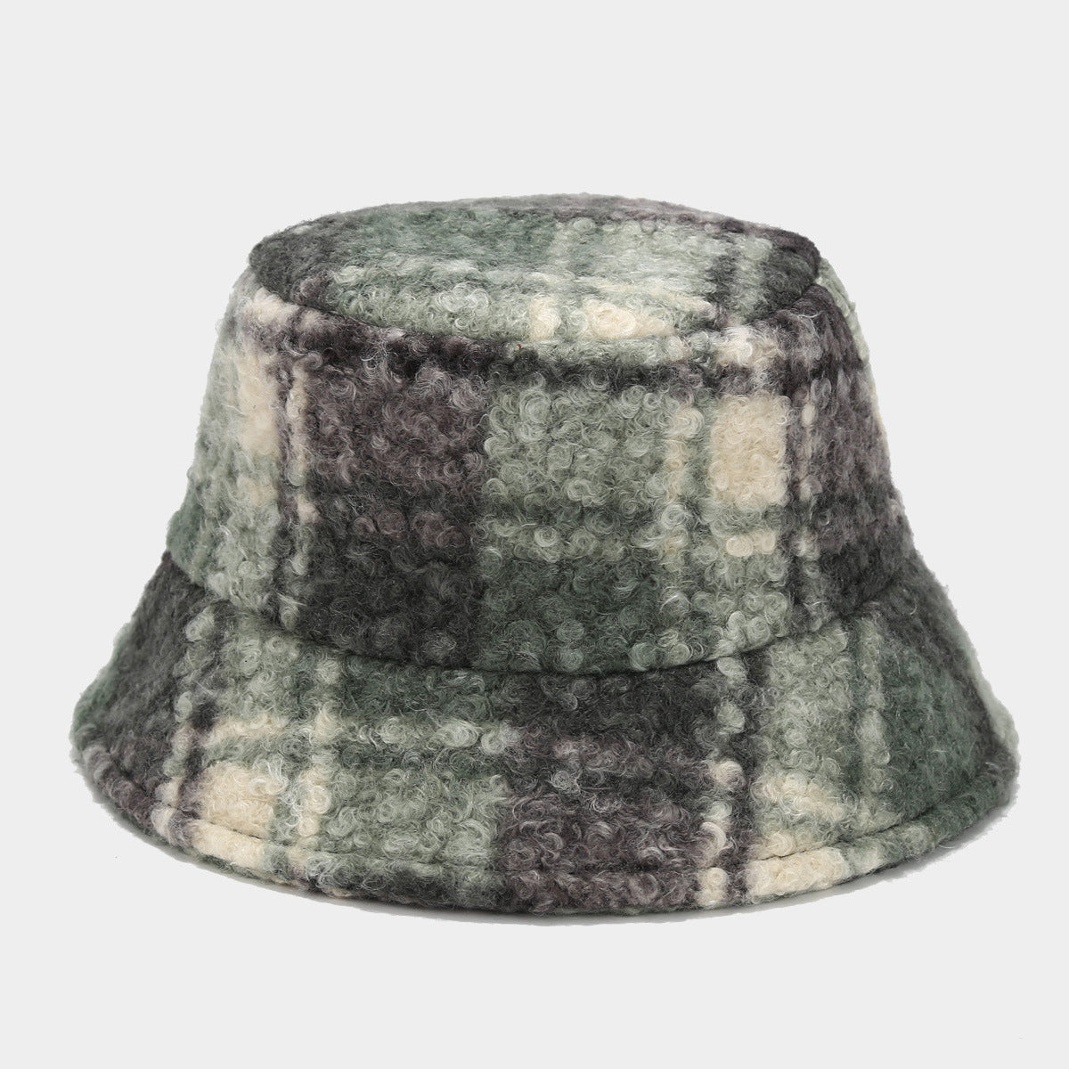 Vintage Fuzzy Plush Thick Warm Bucket Hat