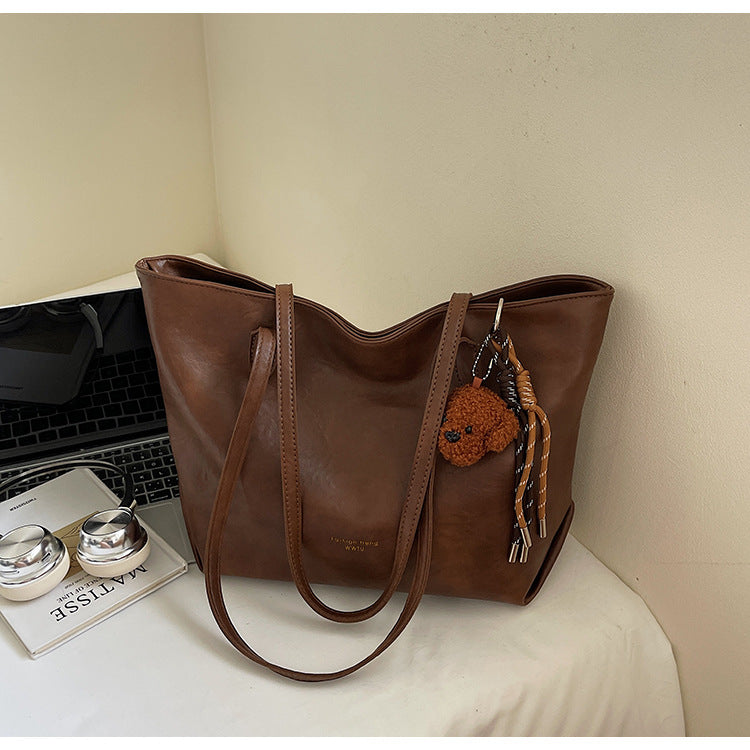 Vintage Large Capacity Tote Bag Casual Shoulder Bag