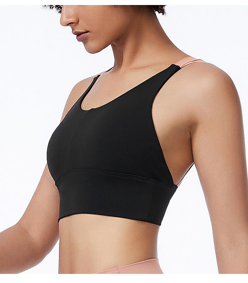 Quick-Drying Running Sports Underwear Ladies Fitness Color Matching Vest Sports Bra Anti-Vibration Yoga Clothes