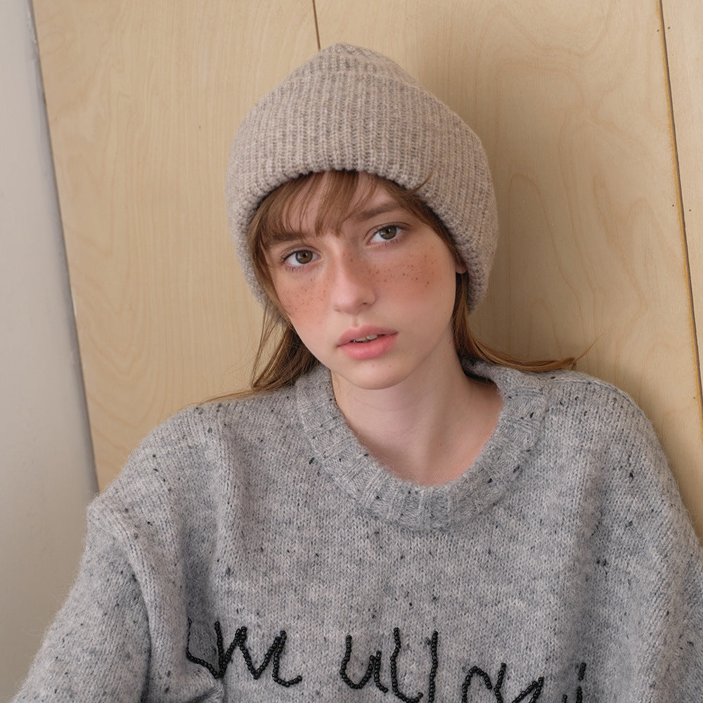Classic Chic Alpaca Wool Blend Knitted Beanie for Women
