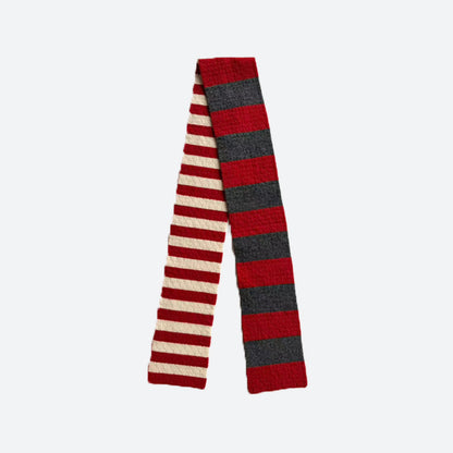 Striped 100% Merino Wool Scarf for Women