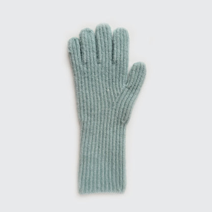 Solid Color Wool Blended Touchscreen Gloves for Women