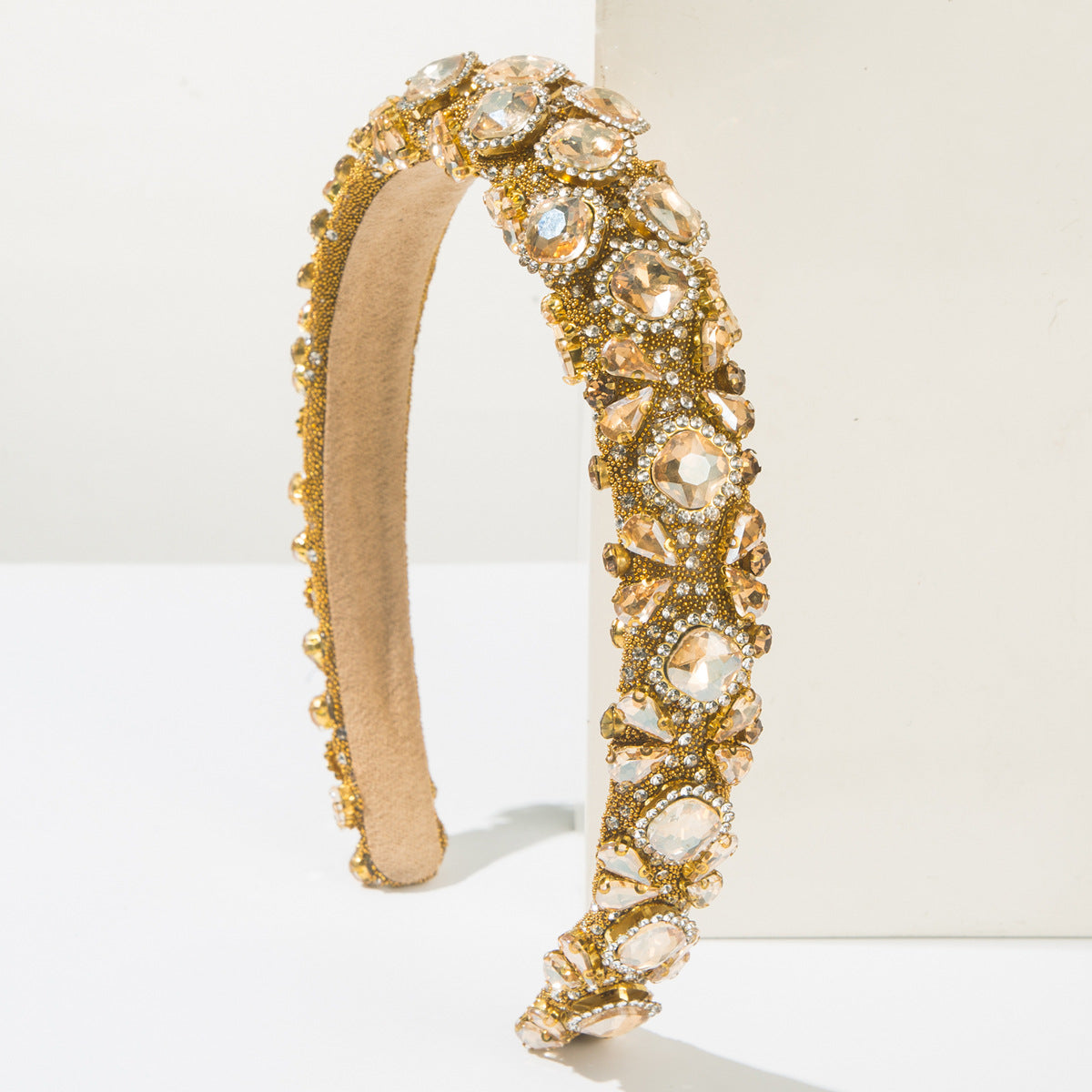 Baroque Rhinestone Headband Colorful Crystal Hair Accessory