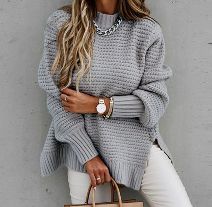 2025 Autumn And Winter Loose Lazy Wind Long Sleeve Pullover Knitted Sweater Women