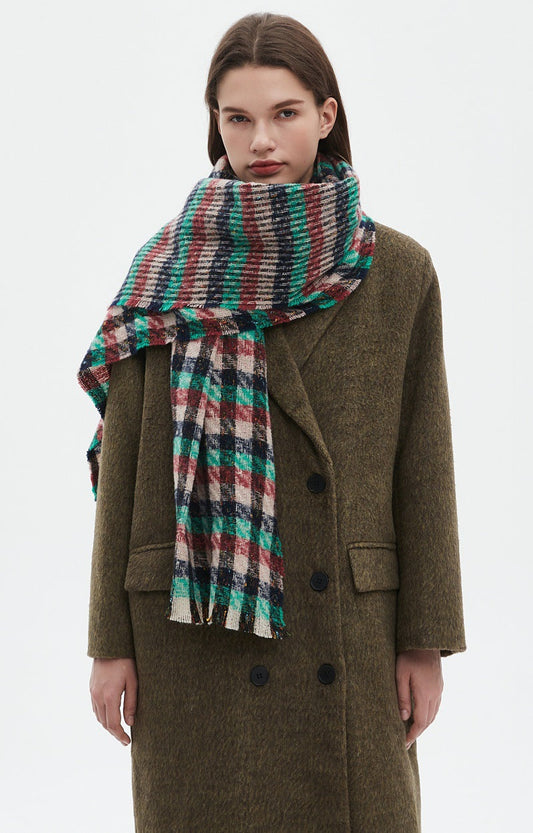 Plaid Vintage Contrast Color Scarves