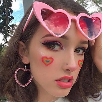 Colorful Heart-Shaped Sunglasses for Family Fun