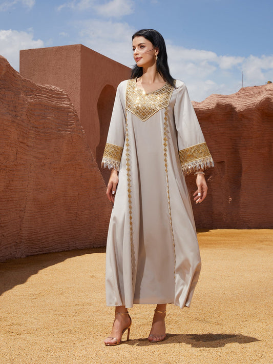 Muslim Maxi Dress With Sequin Details