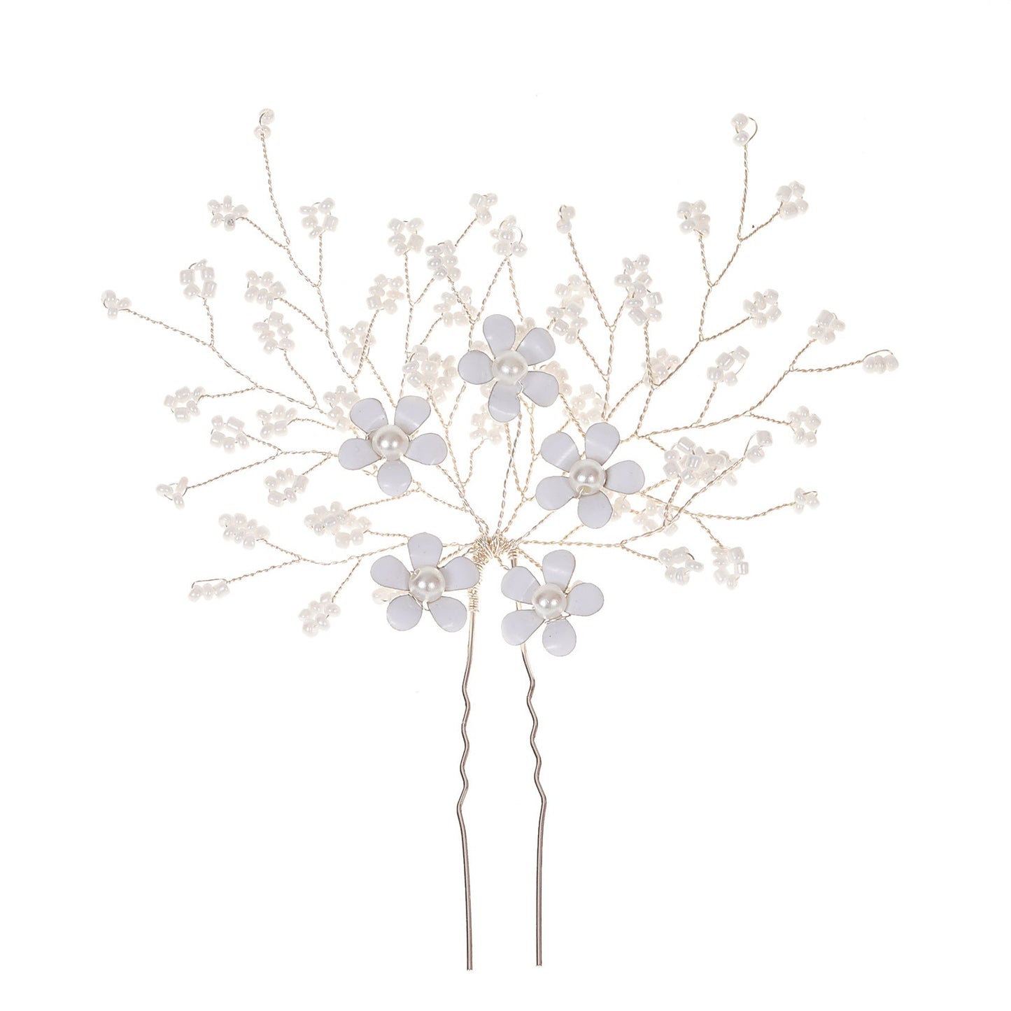 Floral U-Shaped Hairpin Bridal Hair Accessory