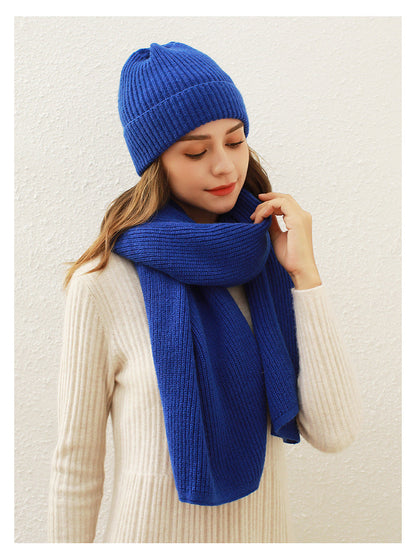 Solid Color Ribbed Simple Knit Scarve