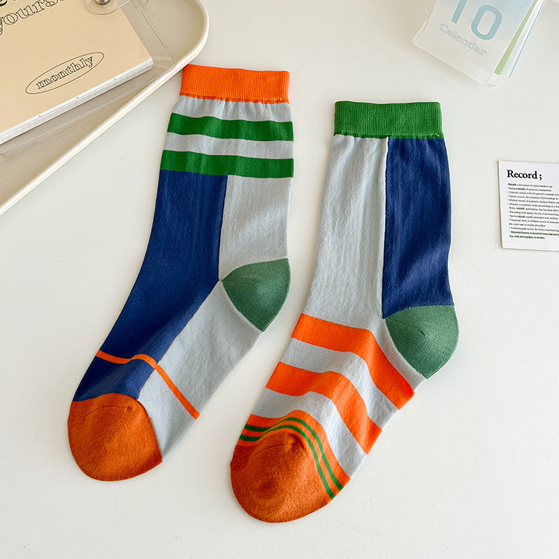 Rufia - Asymmetric Striped Socks