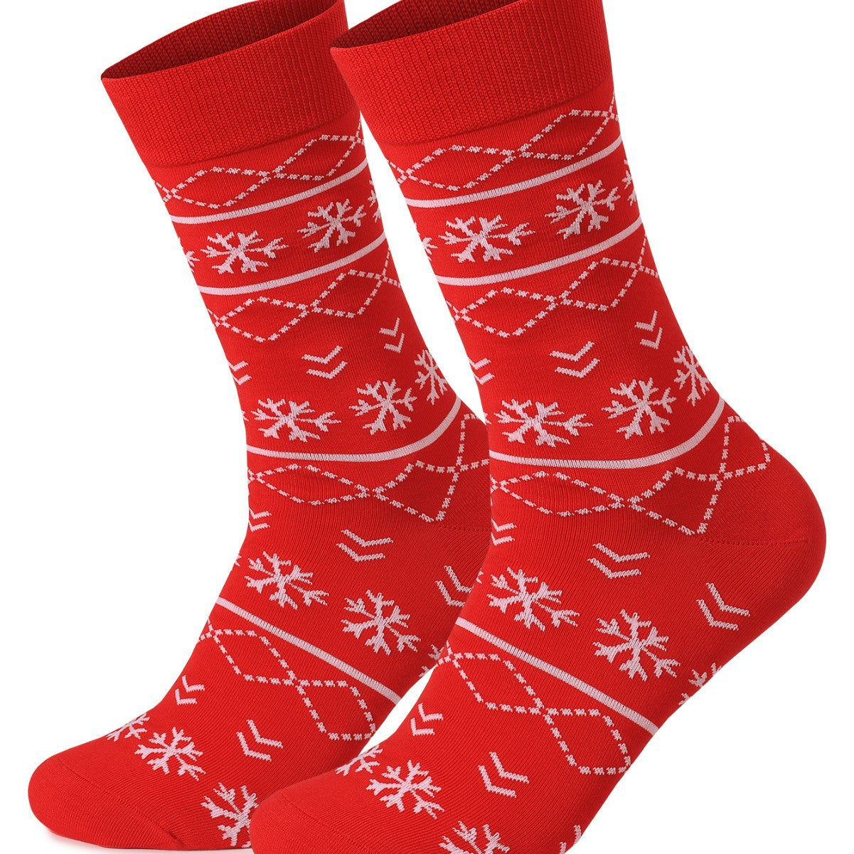 Christmas Vintage Snowflake Print Crew Socks