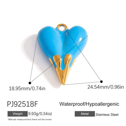 Luxury Heart-Shaped Stainless Steel DIY Jewelry Accessories Bracelet Necklace