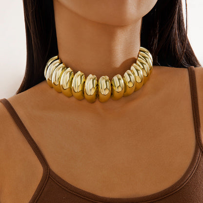Trendy Ccb Letter Choker Necklace With Handmade Pearl Bow