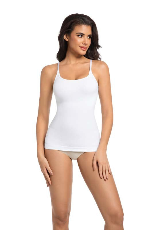 Seamless Knitted Shaper Tank Top With Adjustable Straps