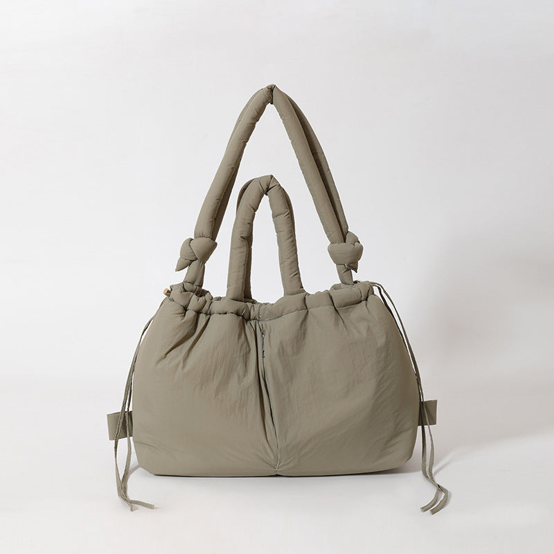 Large Capacity Nylon Tote Bag Stylish Casual Shoulder Bag