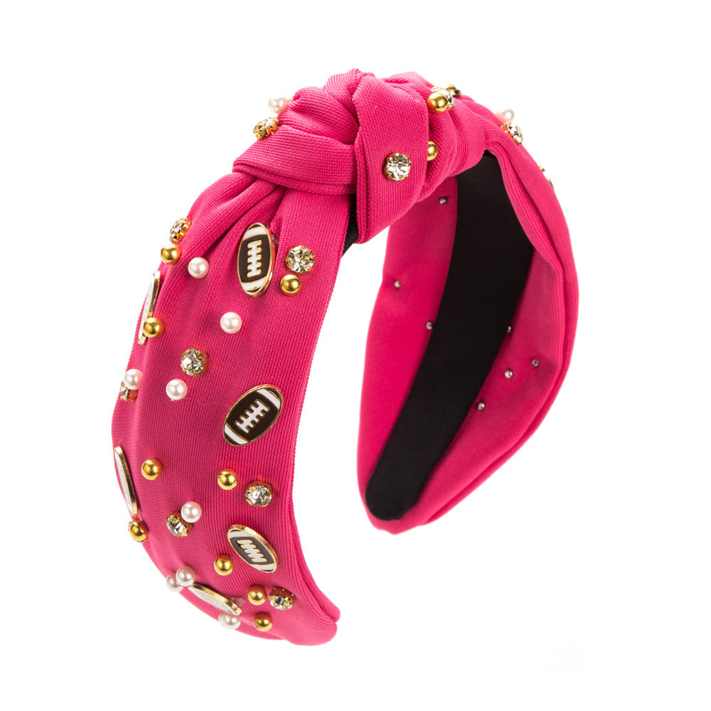Fashion Pearl Headband Trendy Wide Fabric Hair Accessory