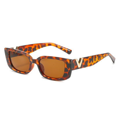 Square Frame Sunglasses V-Shape Trendy Fashion Eyewear