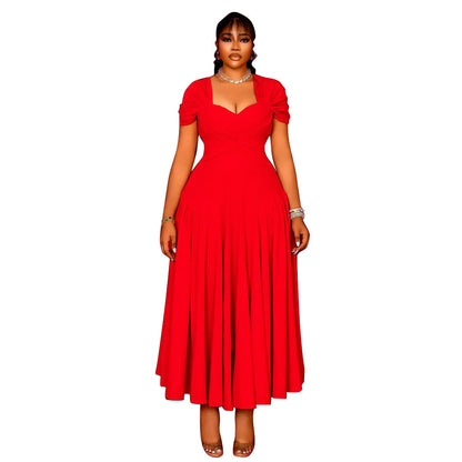 Elegant Plus Size Strapless Maxi Dress For Women