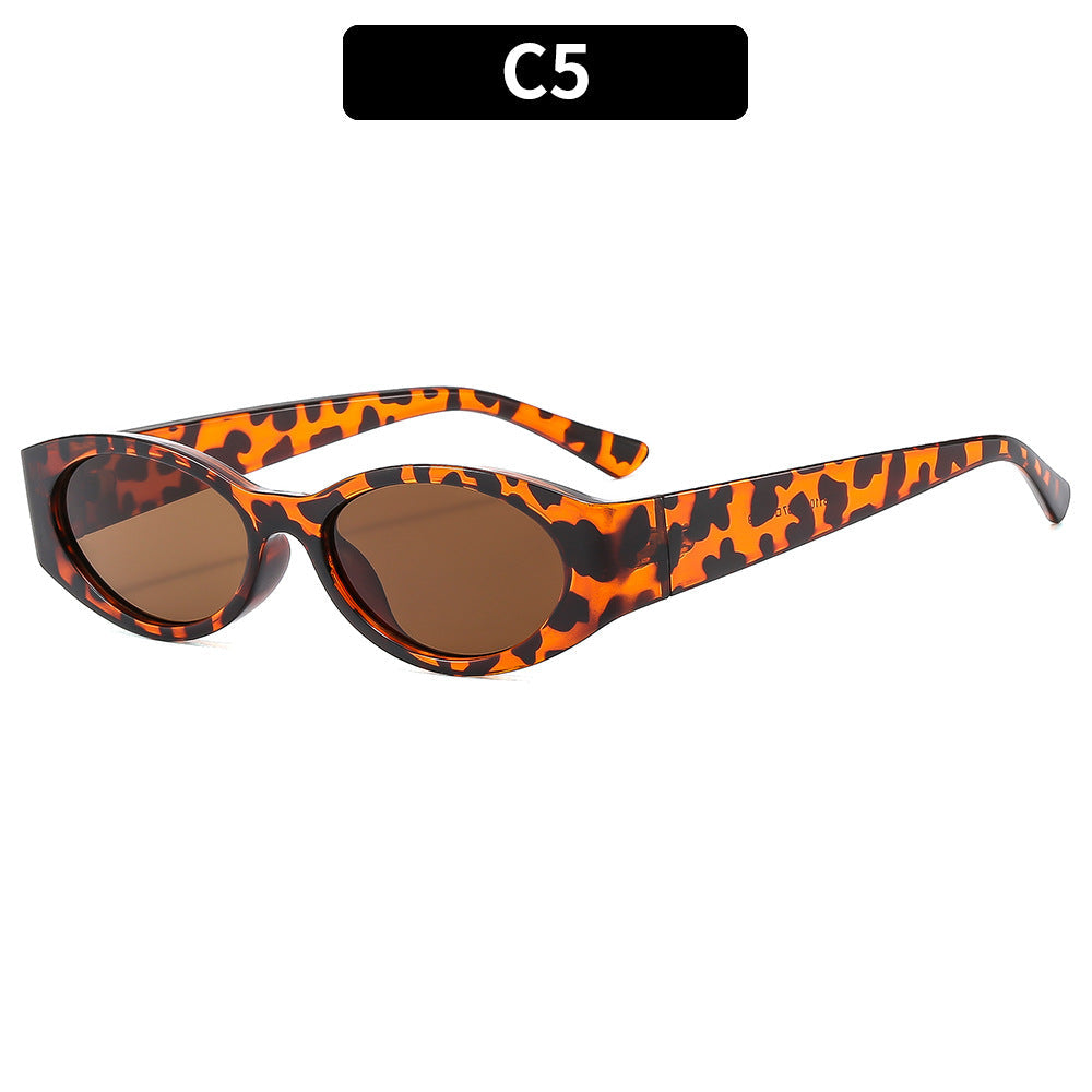 Trendy Oval Frame Sunglasses UV400 Protection for Unisex