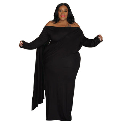 Off-Shoulder Long Sleeve Bodycon Dress