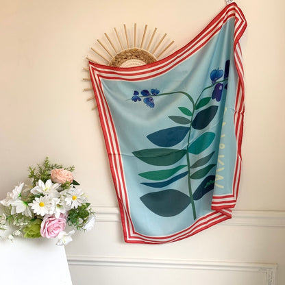 Love Flower Colorful Print Square Scarf