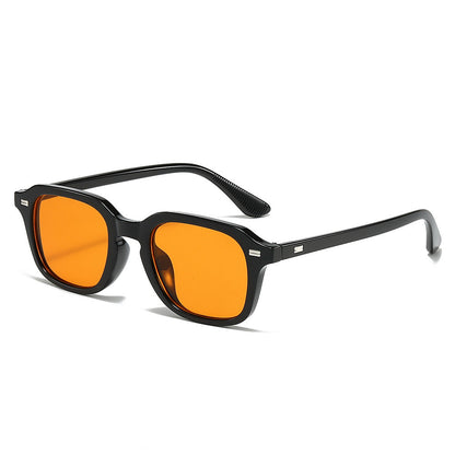 Classic Square Narrow Frame Plastic Sunglasses Trendy Gradient UV400 Protection