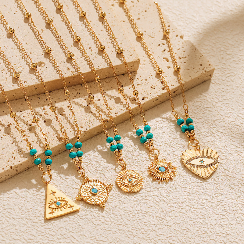 Vintage Eyes Turquoise Necklace