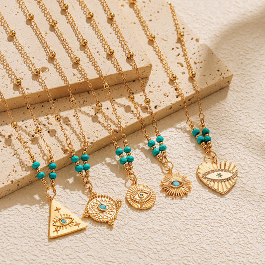 Vintage Eyes Turquoise Necklace