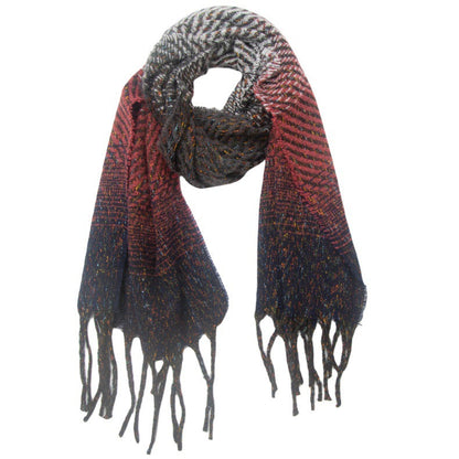 Gradient Color Tassel Soft Scarves