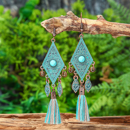 Vintage Geometric Earrings Set Bohemian Style