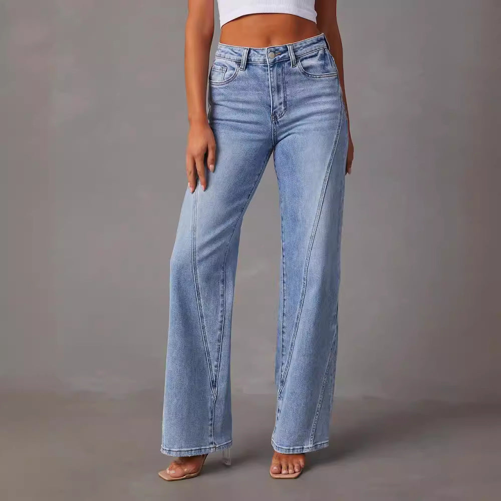 Casual Wide Leg Denim Pants for Women