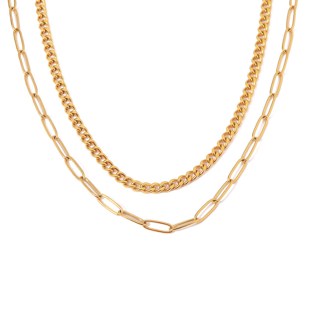 Vintage Simple Double Layers Necklace