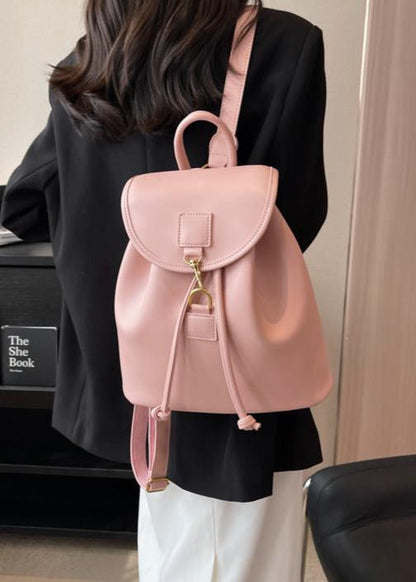 PU Leather Backpack With Structured Design