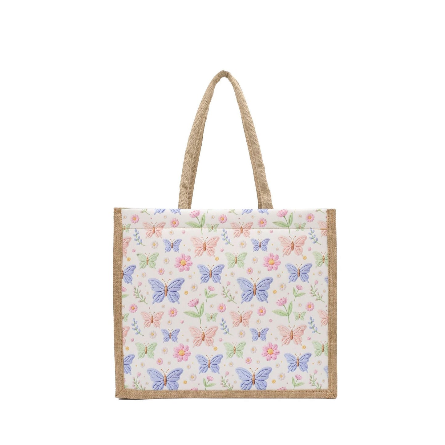Stylish 3D Patterned Linen Tote Bag for Women