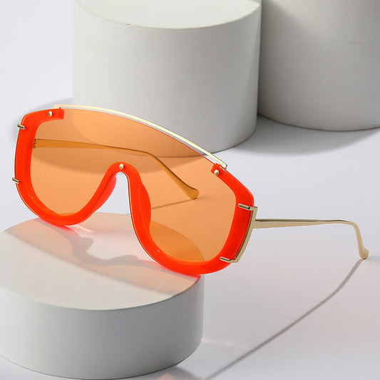 Trendy Oversized Colorful Retro Sunglasses