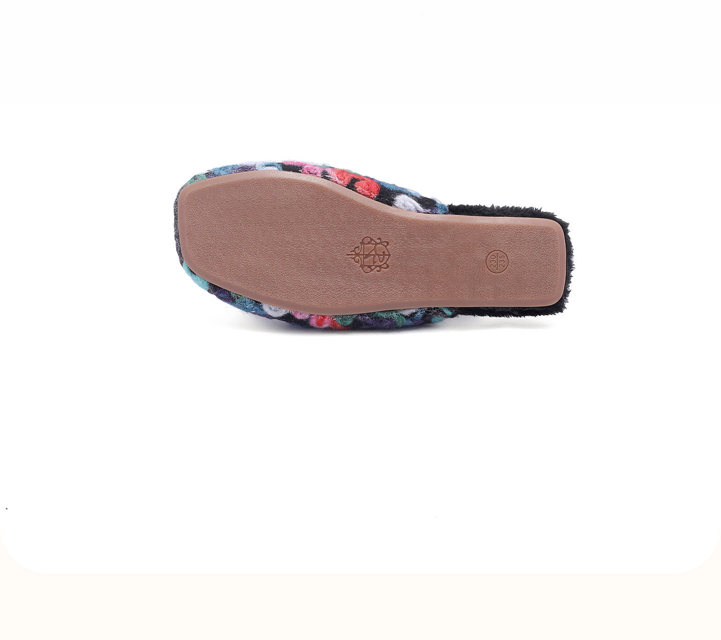 Flower Embroidery Soft Warm Plush Indoor Slippers